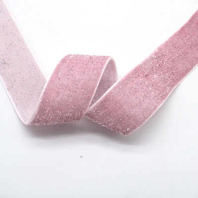 Shinny Glitter Silver Gold Velvet Ribbon 10mm-38mm Luxury Velvet Ribbon