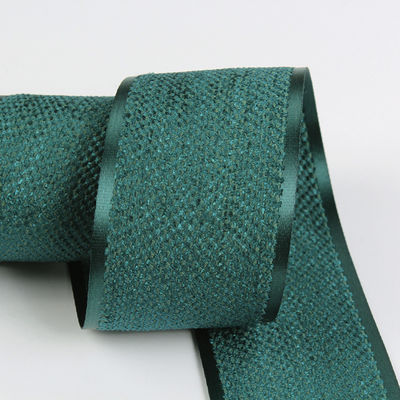 Hàn Quốc Polyester Cotton Velvet Ribbon 10mm-40mm Green Velvet Wired Ribbon