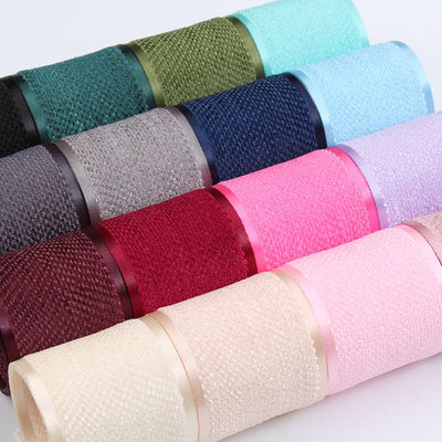 Hàn Quốc Polyester Cotton Velvet Ribbon 10mm-40mm Green Velvet Wired Ribbon
