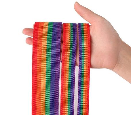 2cm 5cm Rainbow Webbing 0,5mm Độ dày Polypropylene Webbing