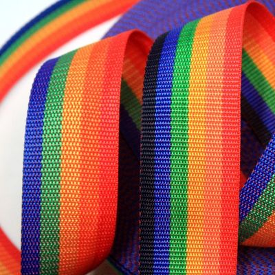 2cm 5cm Rainbow Webbing 0,5mm Độ dày Polypropylene Webbing