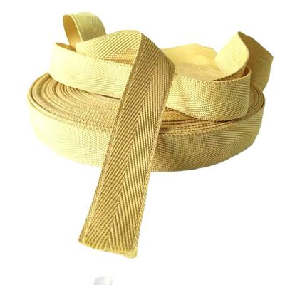 Yellow Fire Retardant Webbing 2.5cm Kevlar Webbing By The Yard (Màn tròn màu vàng chống cháy)