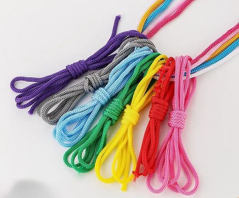 Màu hồng DIY 3mm Polypropylene dây chuyền màu tím đan gấp đôi Polypropylene dây chuyền