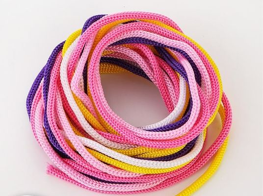 Màu hồng DIY 3mm Polypropylene dây chuyền màu tím đan gấp đôi Polypropylene dây chuyền