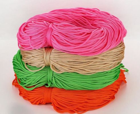 Màu hồng DIY 3mm Polypropylene dây chuyền màu tím đan gấp đôi Polypropylene dây chuyền