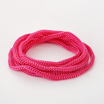 Màu hồng DIY 3mm Polypropylene dây chuyền màu tím đan gấp đôi Polypropylene dây chuyền
