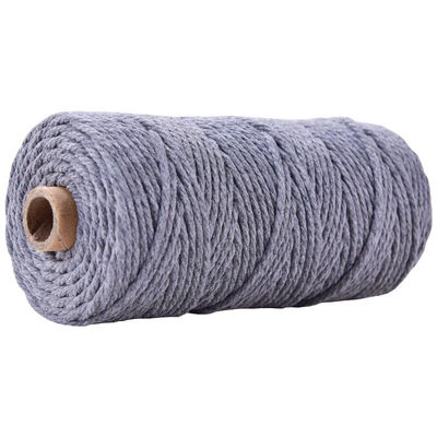 Xanh 3 sợi dây nylon xoắn 3mm Macrame đan dây bông
