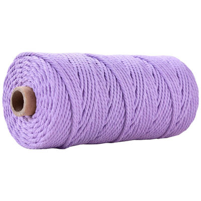 Xanh 3 sợi dây nylon xoắn 3mm Macrame đan dây bông