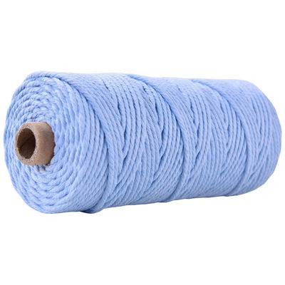 Xanh 3 sợi dây nylon xoắn 3mm Macrame đan dây bông