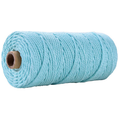 Xanh 3 sợi dây nylon xoắn 3mm Macrame đan dây bông