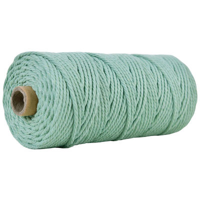 Xanh 3 sợi dây nylon xoắn 3mm Macrame đan dây bông
