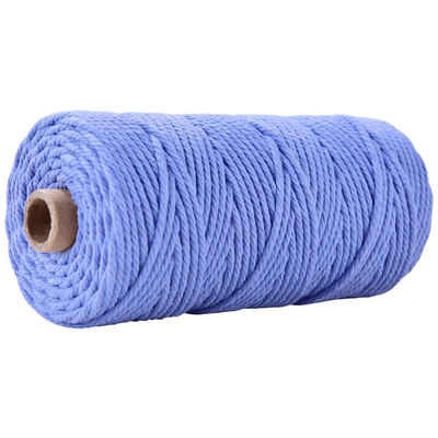 Xanh 3 sợi dây nylon xoắn 3mm Macrame đan dây bông