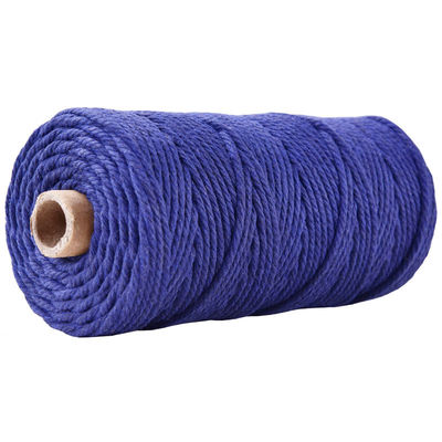 Xanh 3 sợi dây nylon xoắn 3mm Macrame đan dây bông