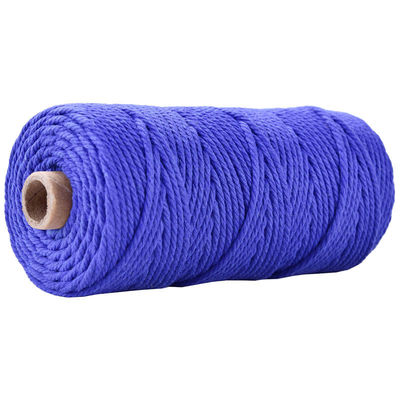 Xanh 3 sợi dây nylon xoắn 3mm Macrame đan dây bông