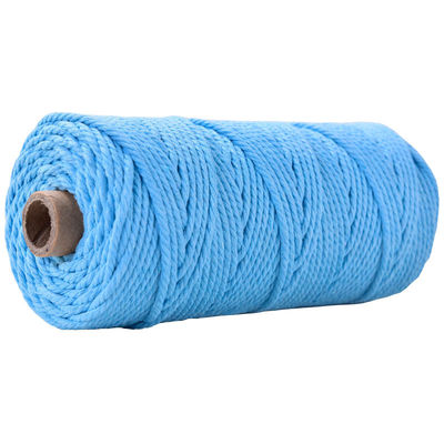 Xanh 3 sợi dây nylon xoắn 3mm Macrame đan dây bông