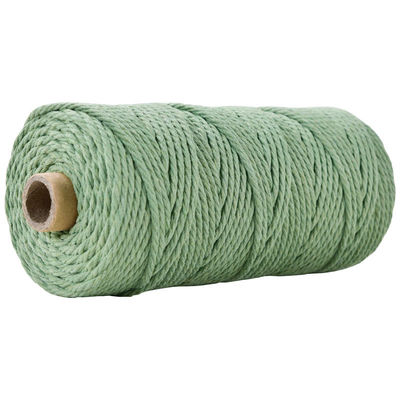 Xanh 3 sợi dây nylon xoắn 3mm Macrame đan dây bông