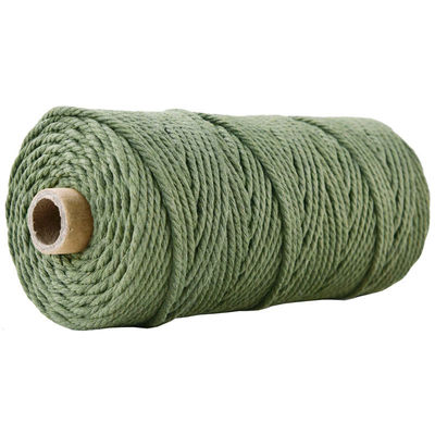 Xanh 3 sợi dây nylon xoắn 3mm Macrame đan dây bông