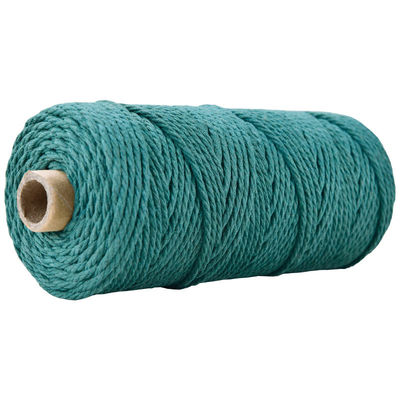 Xanh 3 sợi dây nylon xoắn 3mm Macrame đan dây bông