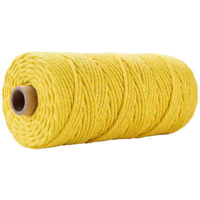 Xanh 3 sợi dây nylon xoắn 3mm Macrame đan dây bông
