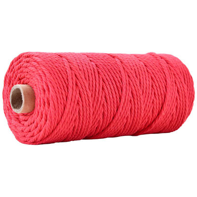 Xanh 3 sợi dây nylon xoắn 3mm Macrame đan dây bông