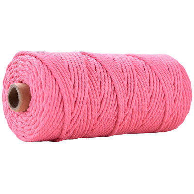 Xanh 3 sợi dây nylon xoắn 3mm Macrame đan dây bông