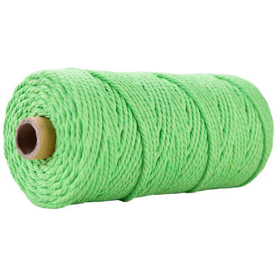 Xanh 3 sợi dây nylon xoắn 3mm Macrame đan dây bông