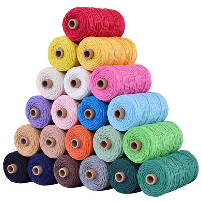 Xanh 3 sợi dây nylon xoắn 3mm Macrame đan dây bông