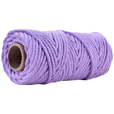 50m Dusty Pink Macrame Cord 5mm ISO9001 Pink Cotton Rope 3 sợi