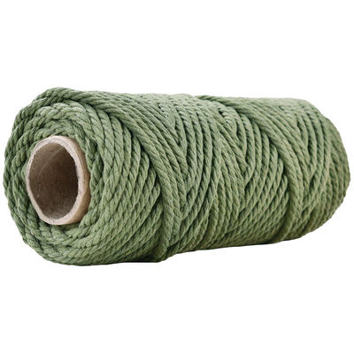 50m Dusty Pink Macrame Cord 5mm ISO9001 Pink Cotton Rope 3 sợi