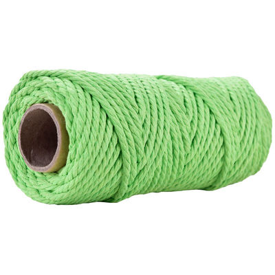 50m Dusty Pink Macrame Cord 5mm ISO9001 Pink Cotton Rope 3 sợi