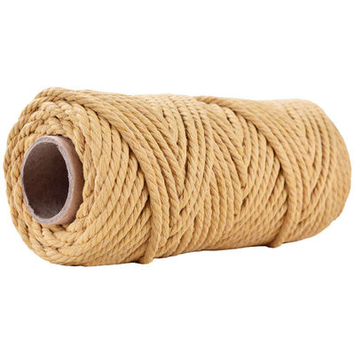 50m Dusty Pink Macrame Cord 5mm ISO9001 Pink Cotton Rope 3 sợi