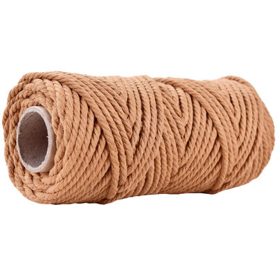 50m Dusty Pink Macrame Cord 5mm ISO9001 Pink Cotton Rope 3 sợi
