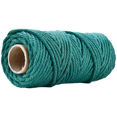 50m Dusty Pink Macrame Cord 5mm ISO9001 Pink Cotton Rope 3 sợi