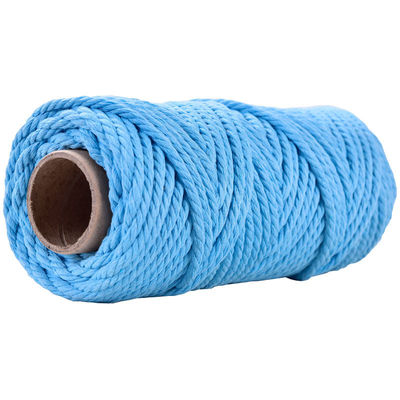 50m Dusty Pink Macrame Cord 5mm ISO9001 Pink Cotton Rope 3 sợi