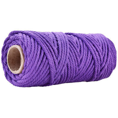 50m Dusty Pink Macrame Cord 5mm ISO9001 Pink Cotton Rope 3 sợi