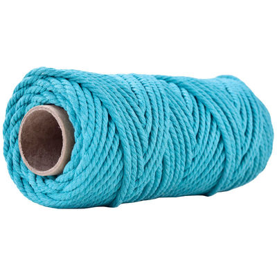 50m Dusty Pink Macrame Cord 5mm ISO9001 Pink Cotton Rope 3 sợi