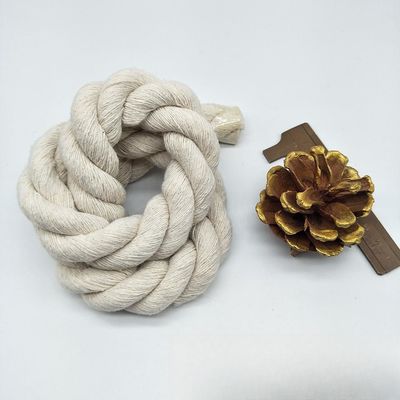 Hoa hồng 20mm Cáp bông xoắn ISO14001 3 dây Macrame