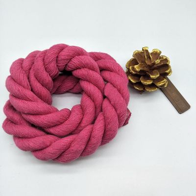 Hoa hồng 20mm Cáp bông xoắn ISO14001 3 dây Macrame