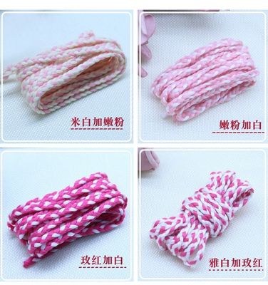 Quần áo 3 sợi Macrame Cord Cam Trắng 5mm 3 sợi Cotton Rope
