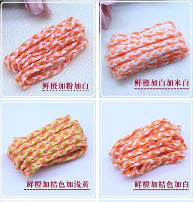 Quần áo 3 sợi Macrame Cord Cam Trắng 5mm 3 sợi Cotton Rope