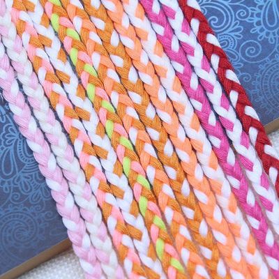 Quần áo 3 sợi Macrame Cord Cam Trắng 5mm 3 sợi Cotton Rope