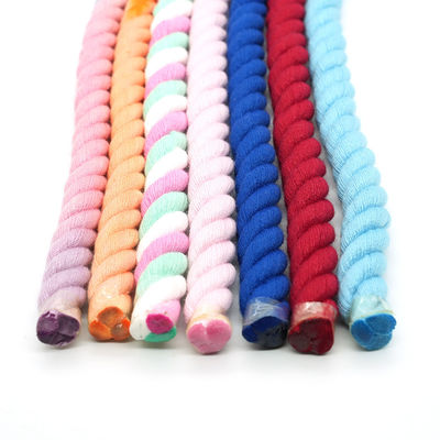 13mm Ba sợi dây thừng bông xoắn màu hỗn hợp dây xích chó leo thang