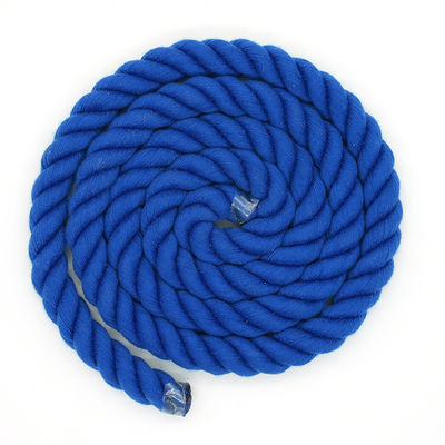 13mm Ba sợi dây thừng bông xoắn màu hỗn hợp dây xích chó leo thang