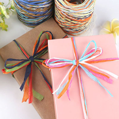 Sợi dây giấy thủ công Diy Raffia 100m Sợi dây giấy đan Giáng sinh