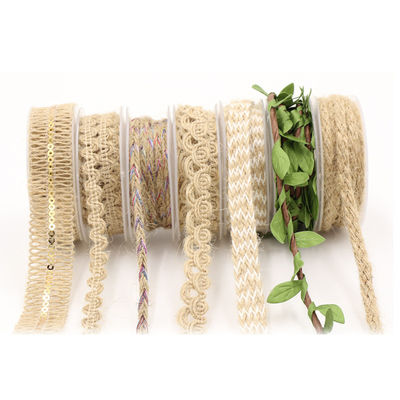 Trang phục trang trí jute dây thừng ruy băng quà đóng gói dây thừng ruy băng