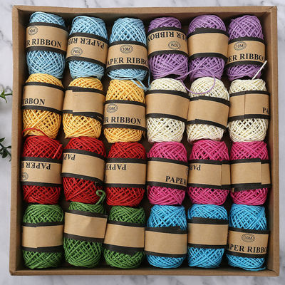 Sợi dây giấy màu 2mm 10m Eco Friendly DIY Craft Paper Rope