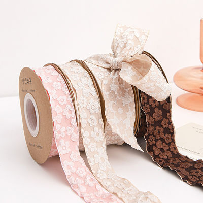 Đèn đan hoa nổi bật 25mm Polyester Champagne