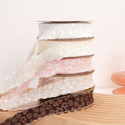 Đèn đan hoa nổi bật 25mm Polyester Champagne