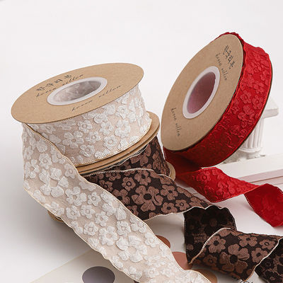 Đèn đan hoa nổi bật 25mm Polyester Champagne