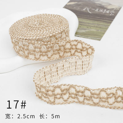 Dải băng vải màu nâu Giáng sinh 5mm-45mm Dải băng vải có dây